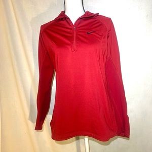 Red Nike pro pullover